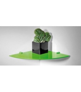 Tablette en verre pour angle de mur