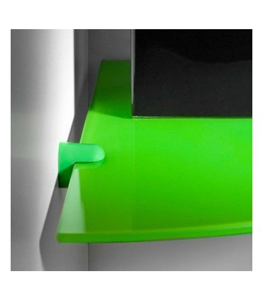 Tablette en verre pour angle de mur