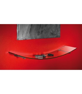 Tablette murale en verre transparent série Arco par Bolis Italia