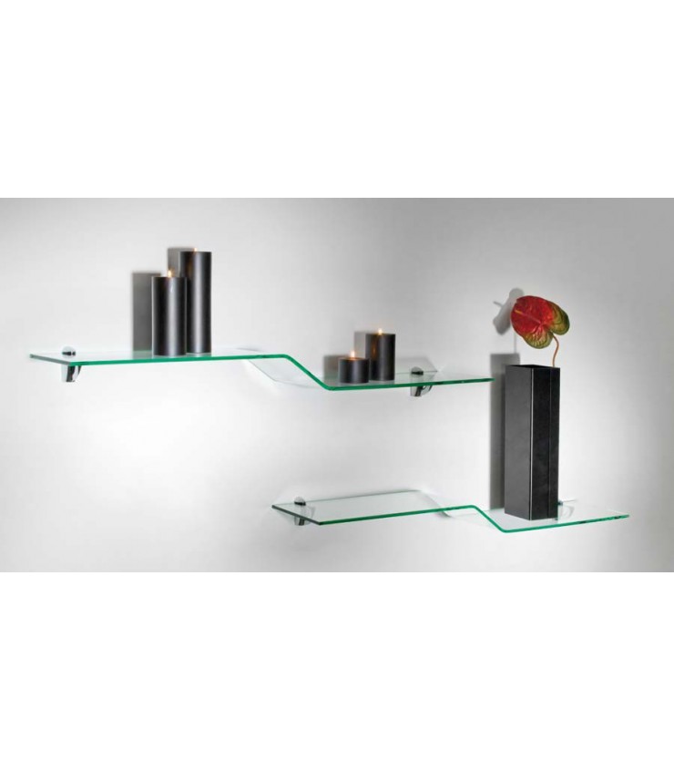Étagère murale en verre ib style® - 40 x 15 cm - clair - 6mm - 2