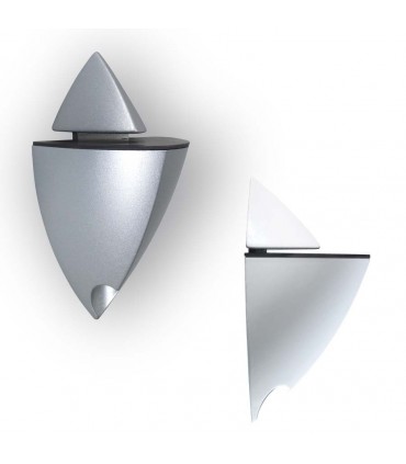 Support d'étagère Iceberg argent et blanc