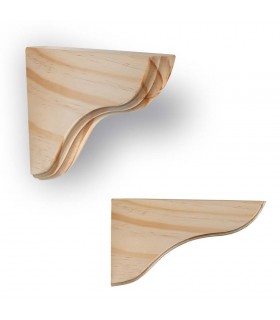 Support en bois pour étagère bois Onda