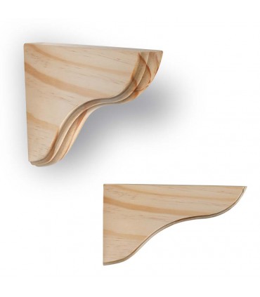 Support en bois pour étagère bois Onda