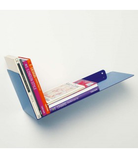 Etagère acier laqué Virgule bleu