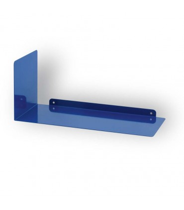 Etagère acier laqué Virgule bleu