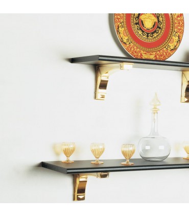 Support d'étagère Dea doré brillant