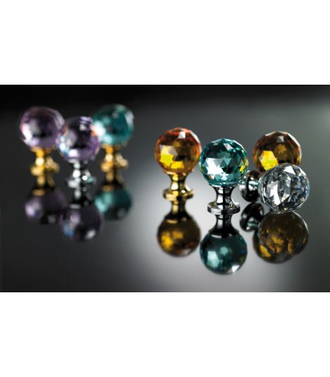 Poignée bouton boule crystal couleur