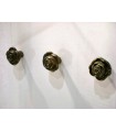 Poignée bouton fixe rose bronze antique