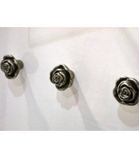 Poignée bouton fixe rose gris antique