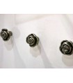 Poignée bouton fixe rose gris antique
