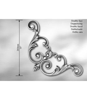 Elément décoratif double face "volutes double"