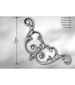 Elément décoratif double face "volutes double"