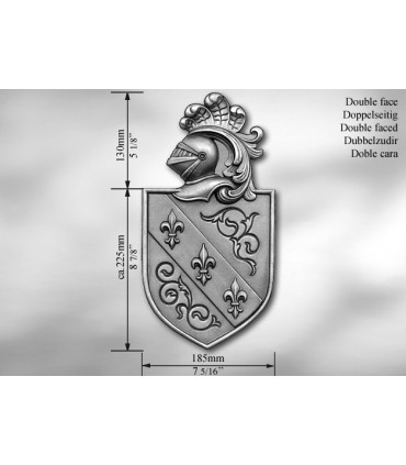 Elément décoratif double face "blason"