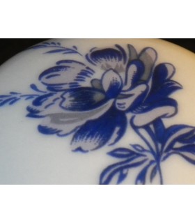 Poignée bouton porcelaine décor bleu Poignée bouton porcelaine décor bleu