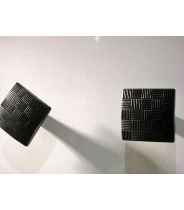 Poignée bouton Country noir pétrole