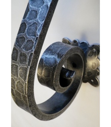 Poignée fixe sur platines fer forgé