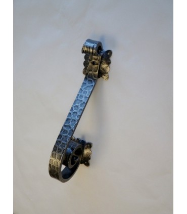 Poignée fixe sur platines fer forgé