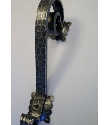 Poignée fixe sur platines fer forgé