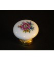 Poignée bouton porcelaine décor fleur
