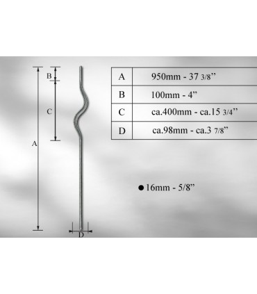 Balustre en fer rond Ø 14 mm
