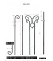 Balustre en fer rond Ø 14 et 16 mm