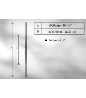 Balustre en fer rond Ø 14 -16 et 18 mm Balustre en fer rond Ø 14 -16 et 18 mm