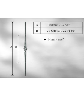 Balustre en fer rond Ø 14 -16 mm Balustre en fer rond Ø 14 -16 mm