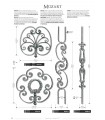 Balustre avec élément décoratif double feuille d'acanthe