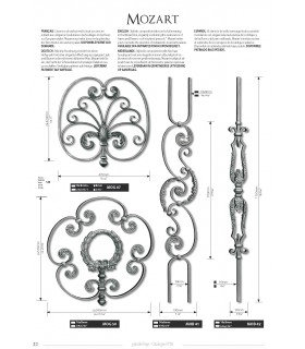 Balustre avec élément décoratif-style volute Balustre avec élément décoratif-style volute