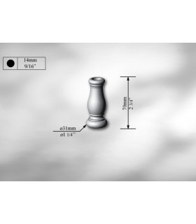 Manchon décoratif en acier tournés hauteur 70 mm Manchon décoratif en acier tournés hauteur 70 mm