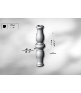 Manchon décoratif en acier tournés hauteur 170 mm Manchon décoratif en acier tournés hauteur 170 mm