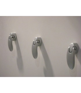 Poignée bouton articulé argent mat