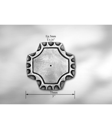 Platine cache scellement borgne 4 branches