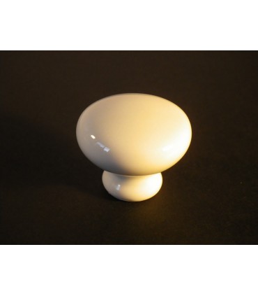 Bouton porcelaine blanche