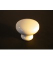 Bouton rond en porcelaine blanche