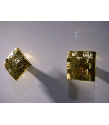 Poignée bouton Country bouclier carré doré