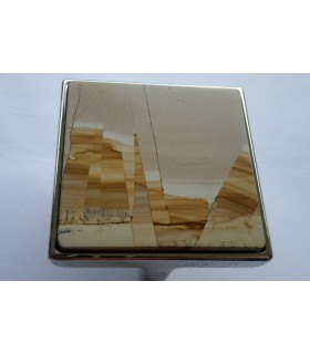 Poignée bouton de meuble en pierre Paesina