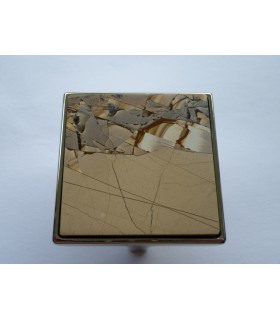 Poignée bouton de meuble en pierre Paesina