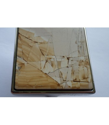 Poignée bouton de meuble en pierre Paesina