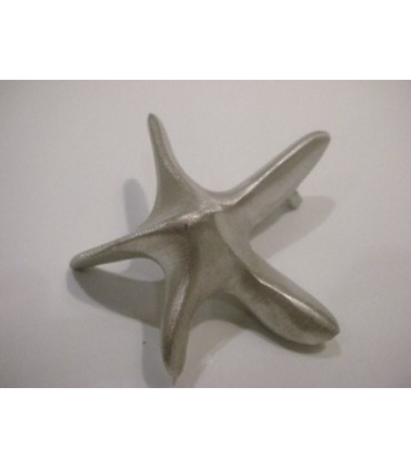 Poignée bouton métal argenté Etoile 2