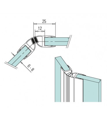 Joint d'étanchéité magnétique 135°