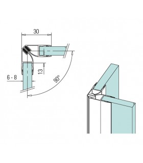 Joint d'étanchéité magnétique 90° Joint d'étanchéité magnétique 90°
