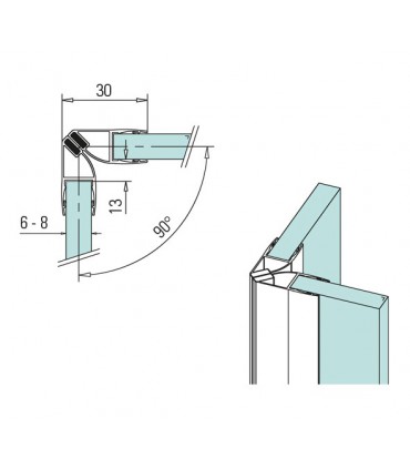 Joint d'étanchéité magnétique 90°