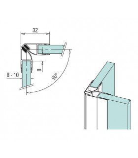Joint d'étanchéité magnétique 90°  Joint d'étanchéité magnétique 90°