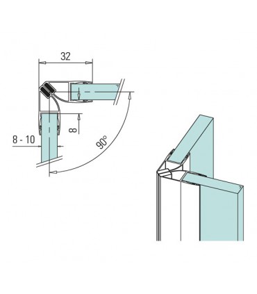 Joint d'étanchéité magnétique 90°