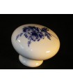 Poignée bouton porcelaine décor bleu Poignée bouton porcelaine décor bleu