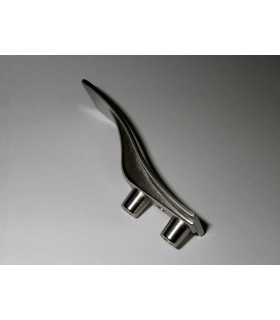 Petite poignée de meuble Vague nickel satiné