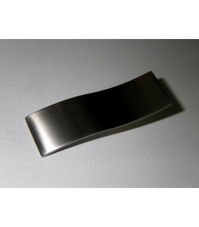 Petite poignée de meuble Vague nickel satiné