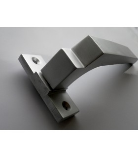Poignée aluminium sur rosace rectangulaire