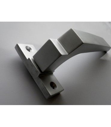 Poignée aluminium sur rosace rectangulaire